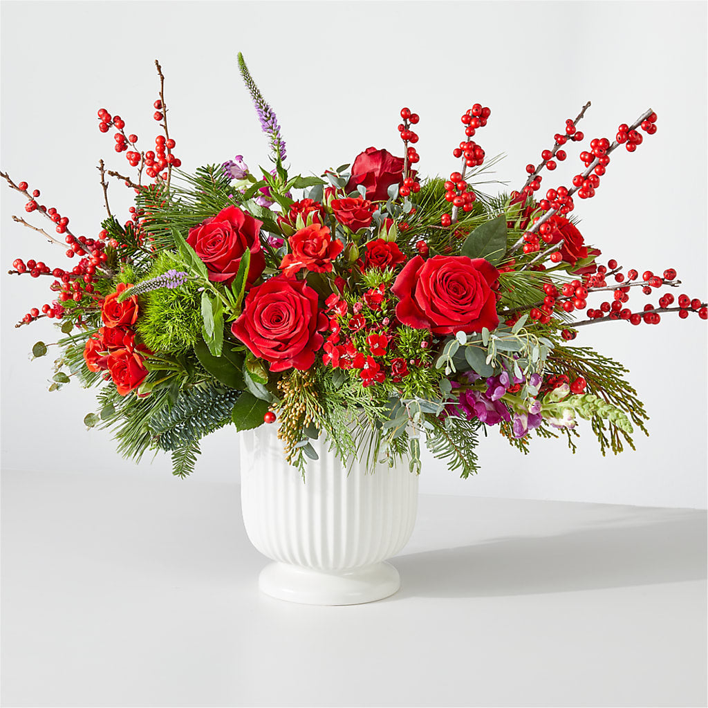 Big Red Bow Bouquet – Bath County Florist, Owingsville KY