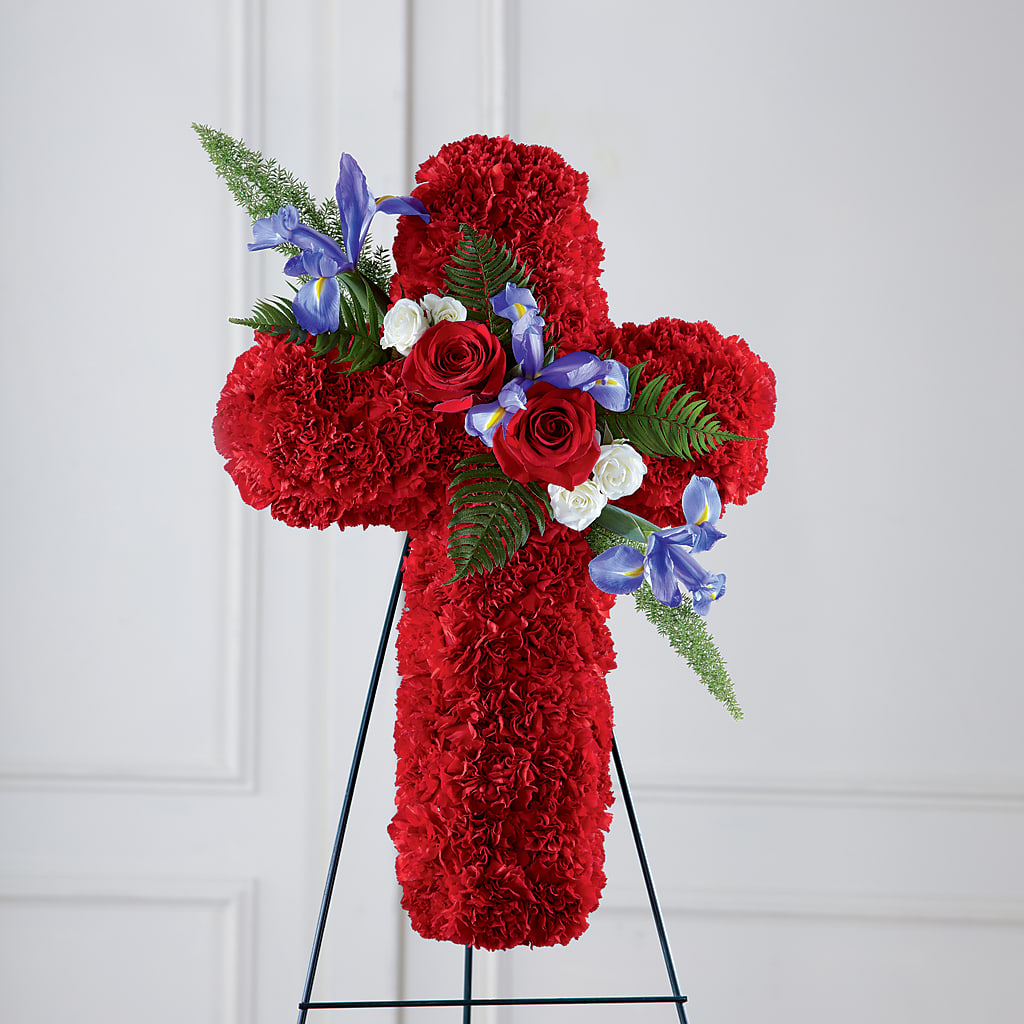 Faithful Hero Floral Cross – Bath County Florist, Owingsville KY