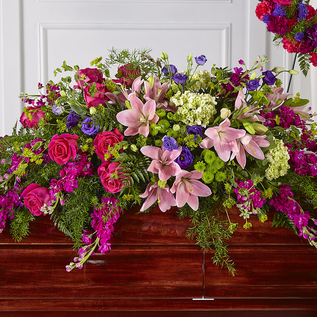 Radiant Tribute Casket Spray – Bath County Florist, Owingsville KY