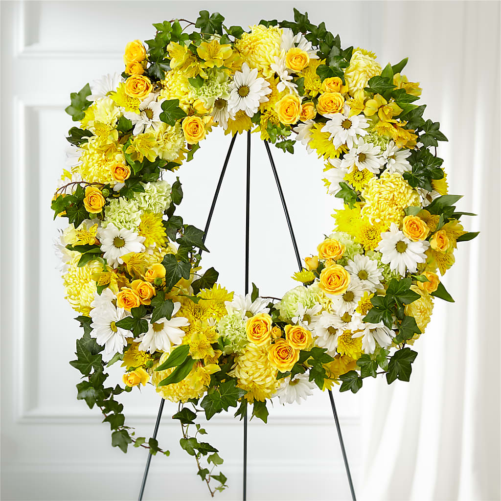 Golden Remembrance Wreath – Bath County Florist, Owingsville KY