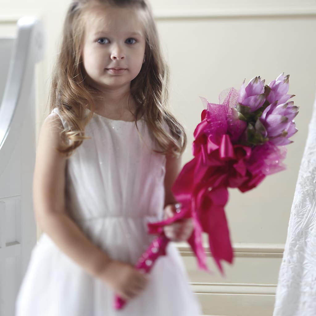 Sparkle Pink Flower Girl Bouquet – Bath County Florist, Owingsville KY