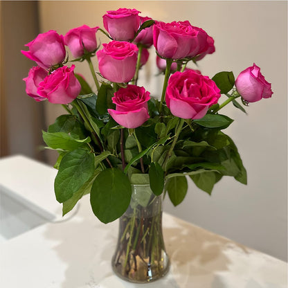 Long Stem Pink Rose Bouquet –  Bath County Florist, Owingsville KY