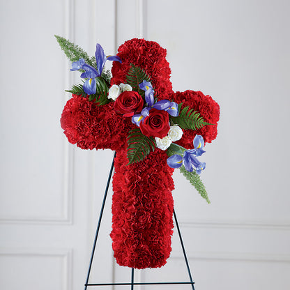 Faithful Hero Floral Cross –  Bath County Florist, Owingsville KY