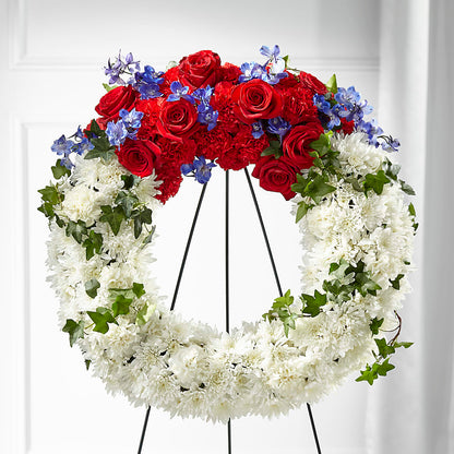 Patriotic Passion Wreath –  Bath County Florist, Owingsville KY