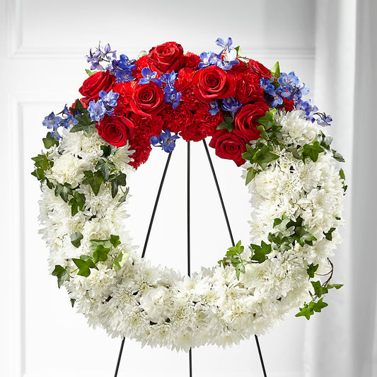 Patriotic Passion Wreath –  Bath County Florist, Owingsville KY