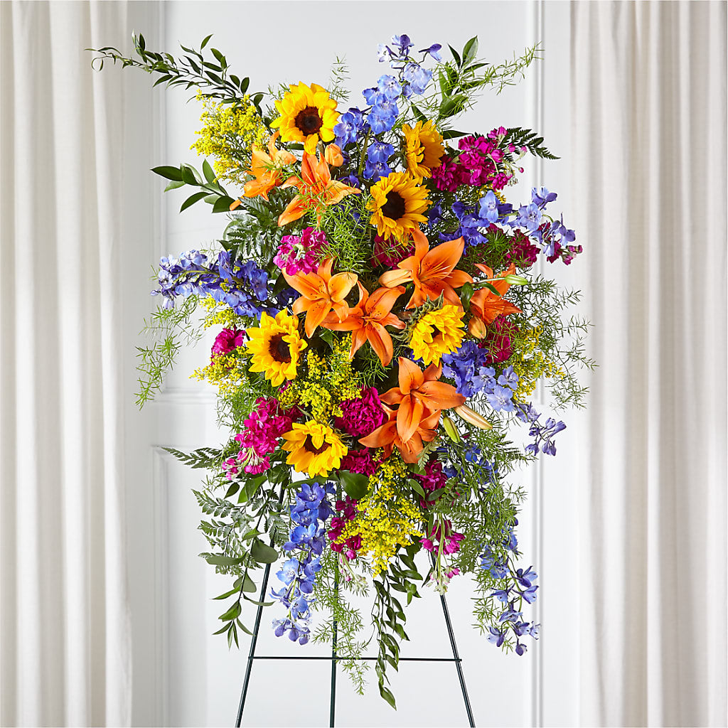 Sunlit Memories Standing Spray (Standard) –  Bath County Florist, Owingsville KY