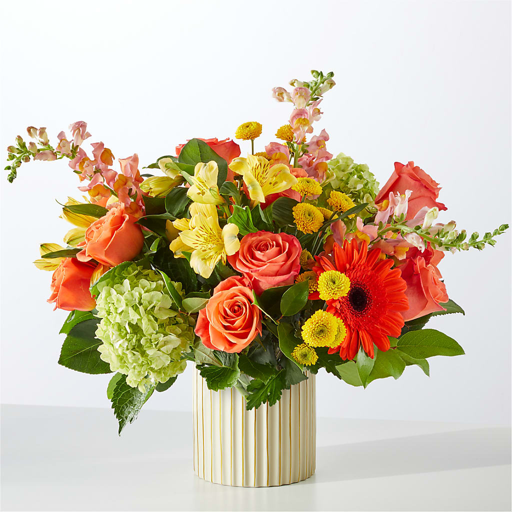 Autumn Sunshine Bouquet with Ivory Vase –  Bath County Florist, Owingsville KY