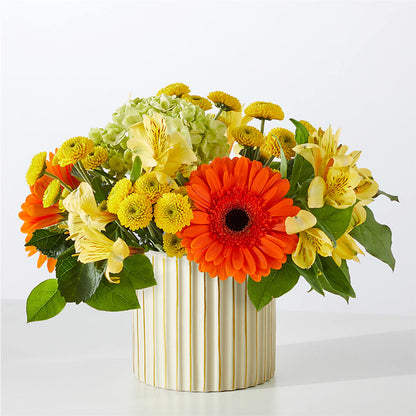 Autumn Sunshine Bouquet with Ivory Vase –  Bath County Florist, Owingsville KY