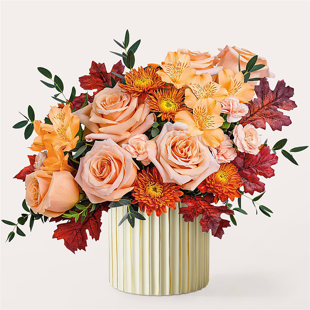 Spiced Latte Bouquet with Ivory Vase –  Bath County Florist, Owingsville KY