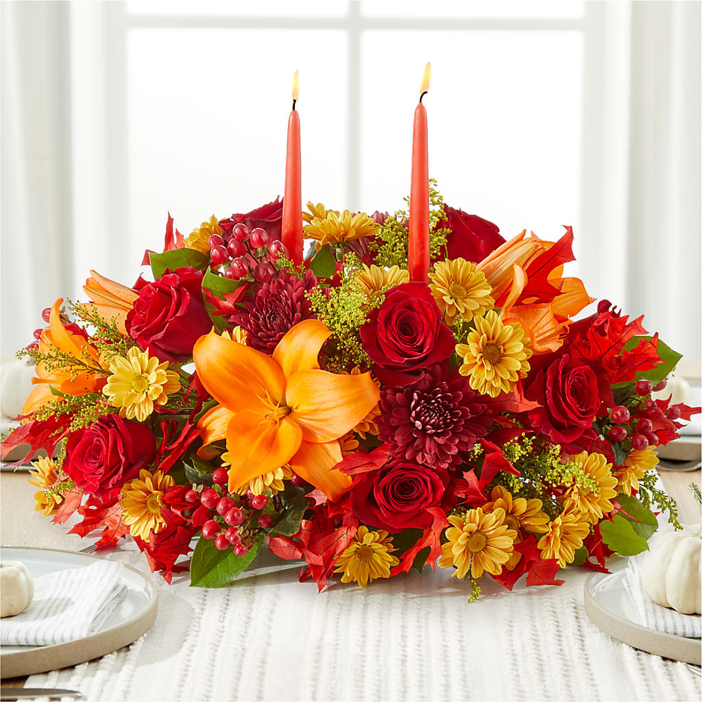 Autumn's Embrace Centerpiece –  Bath County Florist, Owingsville KY