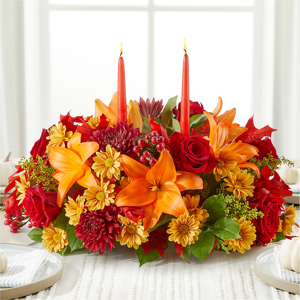 Autumn's Embrace Centerpiece –  Bath County Florist, Owingsville KY