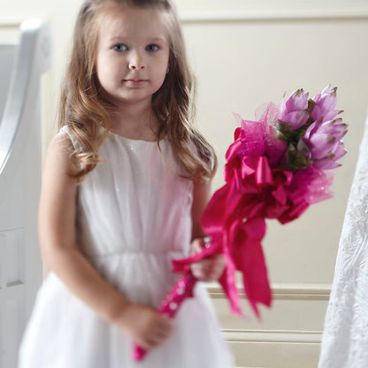 Sparkle Pink Flower Girl Bouquet –  Bath County Florist, Owingsville KY